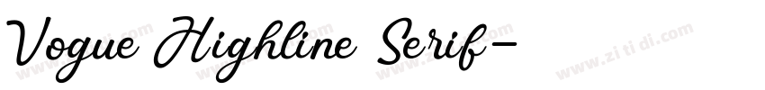 Vogue Highline Serif字体转换